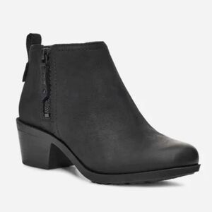 Teva Anaya bootie RR waterproof leather black ankle heeled boots sz 6